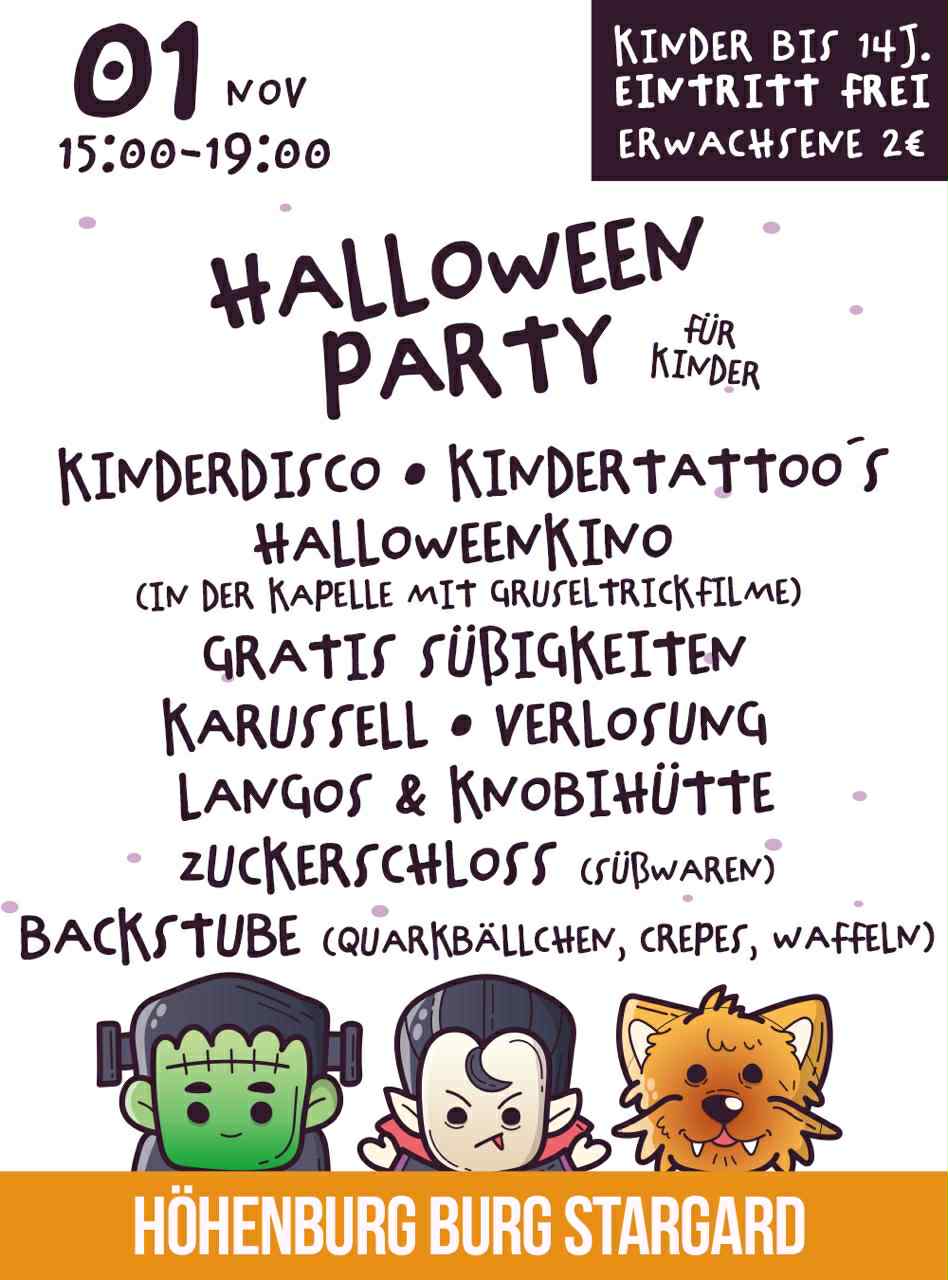 HALLOWEEN PARTY FÜR KINDER I HÖHENBURG (BURG STARGARD) HALLOWEEN PARTY FÜR KINDER I HÖHENBURG (BURG STARGARD)