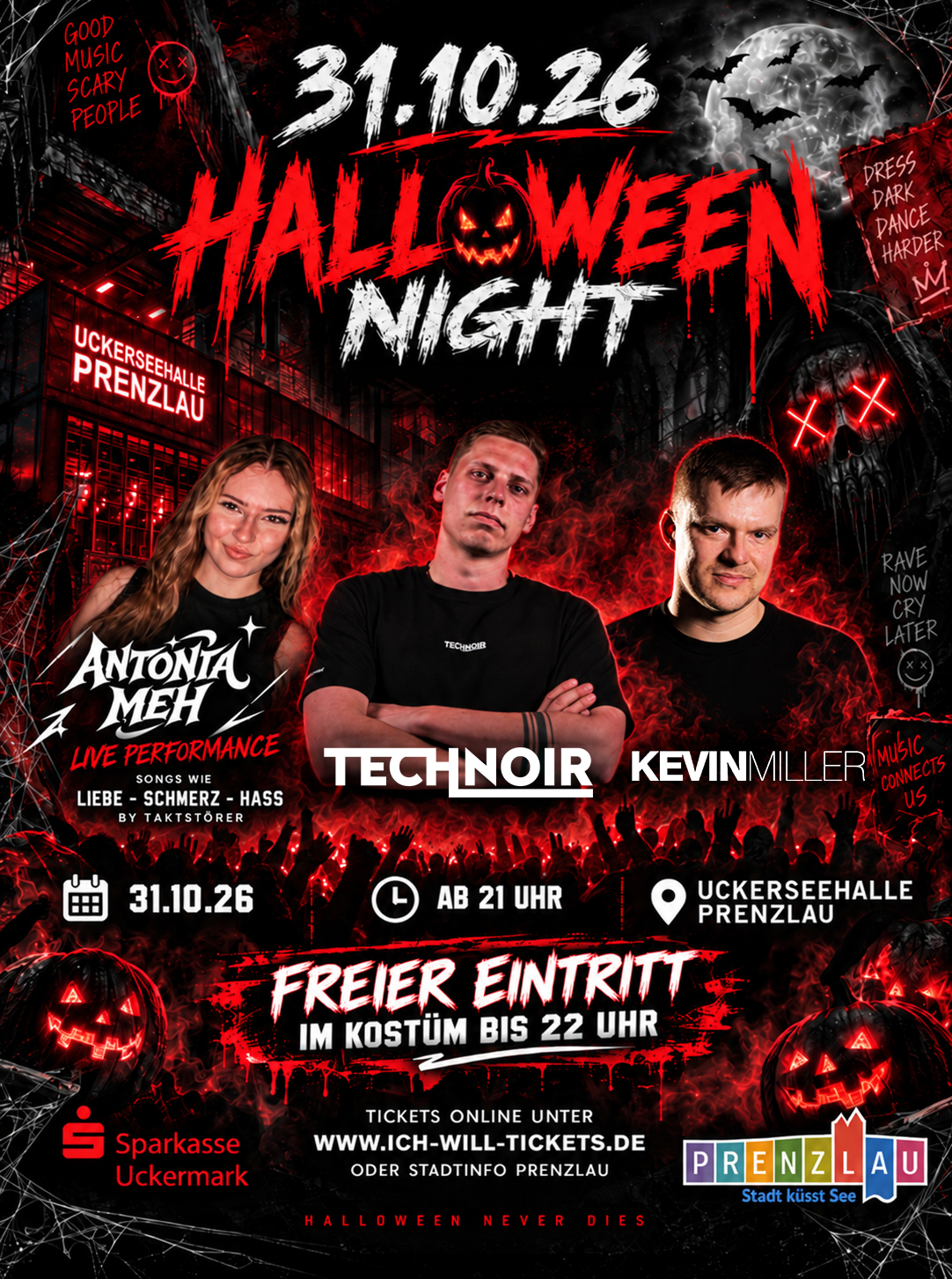 🎃👻 HALLOWEEN NIGHT I UCKERSEEHALLE PRENZLAU 🎃👻