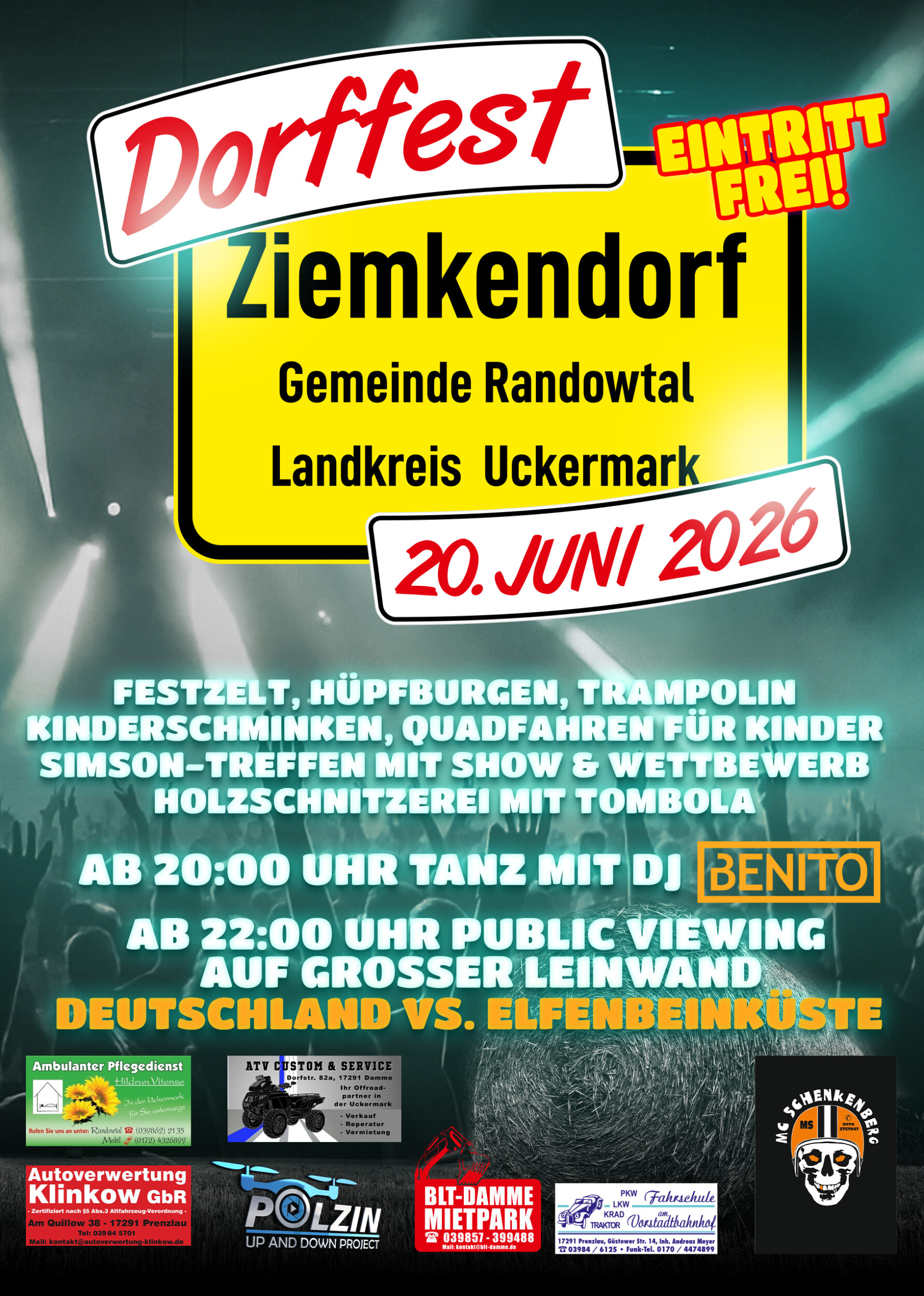 🎉DORFFEST-ZIEMKENDORF🎉 EINTRITT FREI!